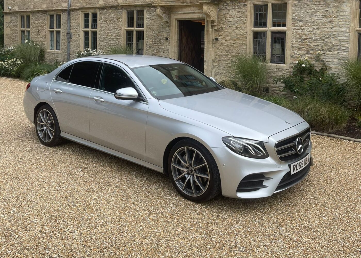 E-class Mercedes Silver chauffeur car