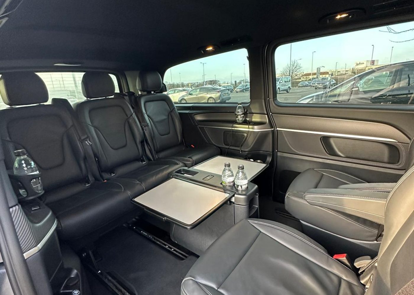 conference-seating in the V-class Mercedes