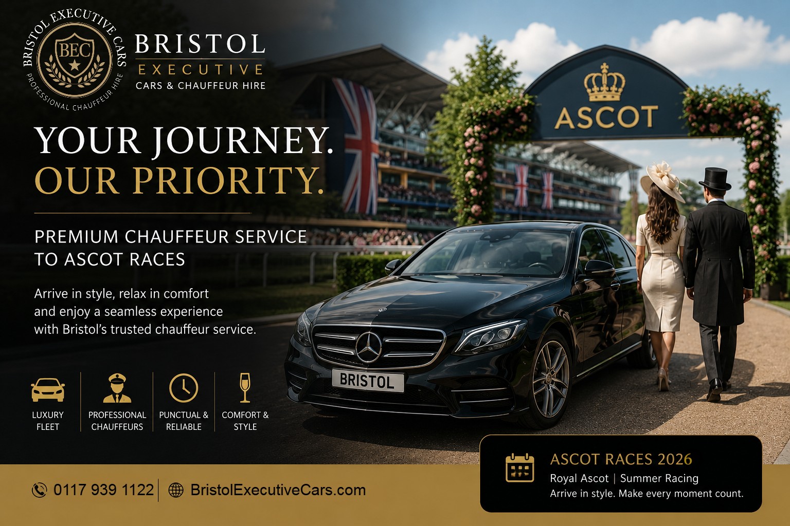 Bristol to ascot races chauffeur